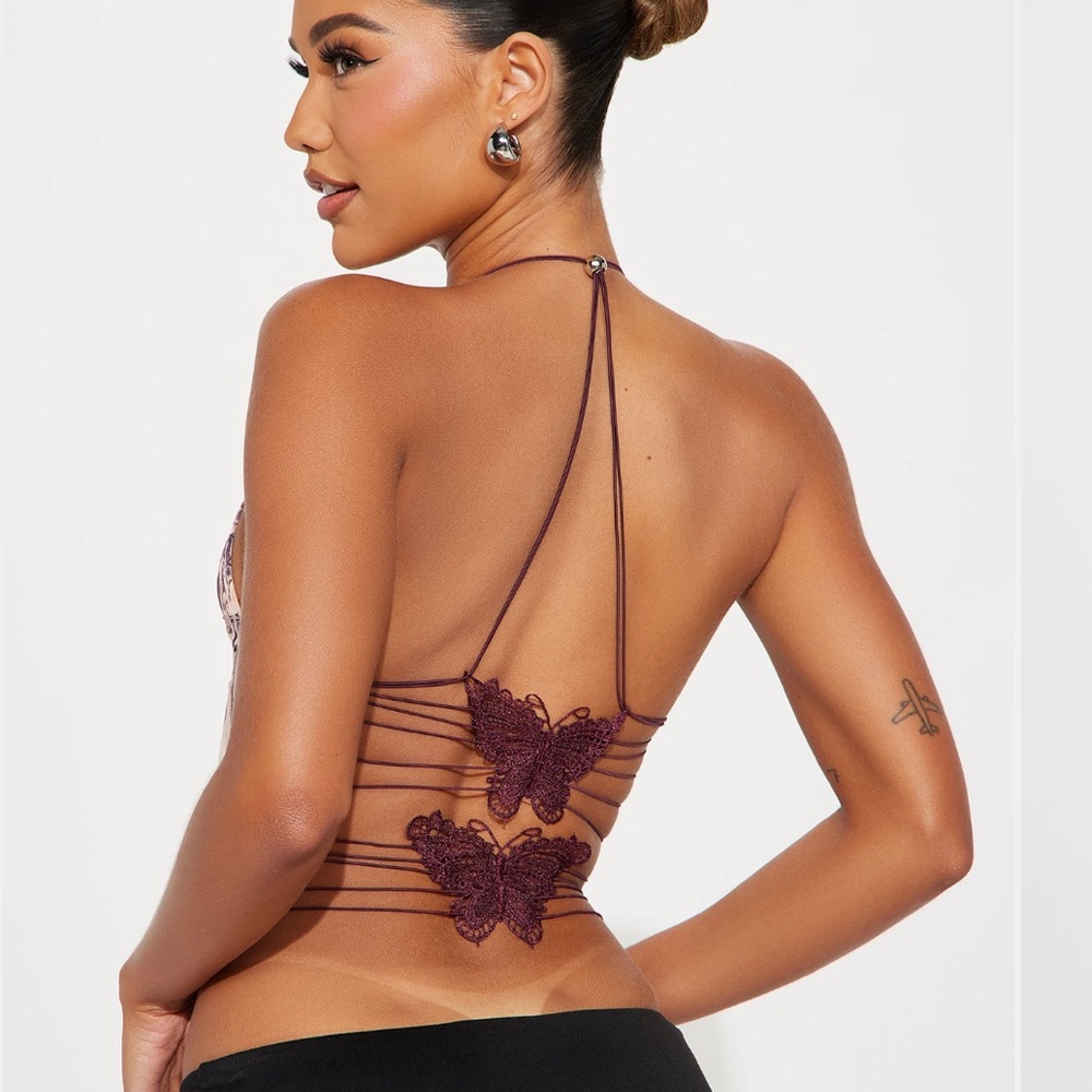 Butterfly Backless Top
